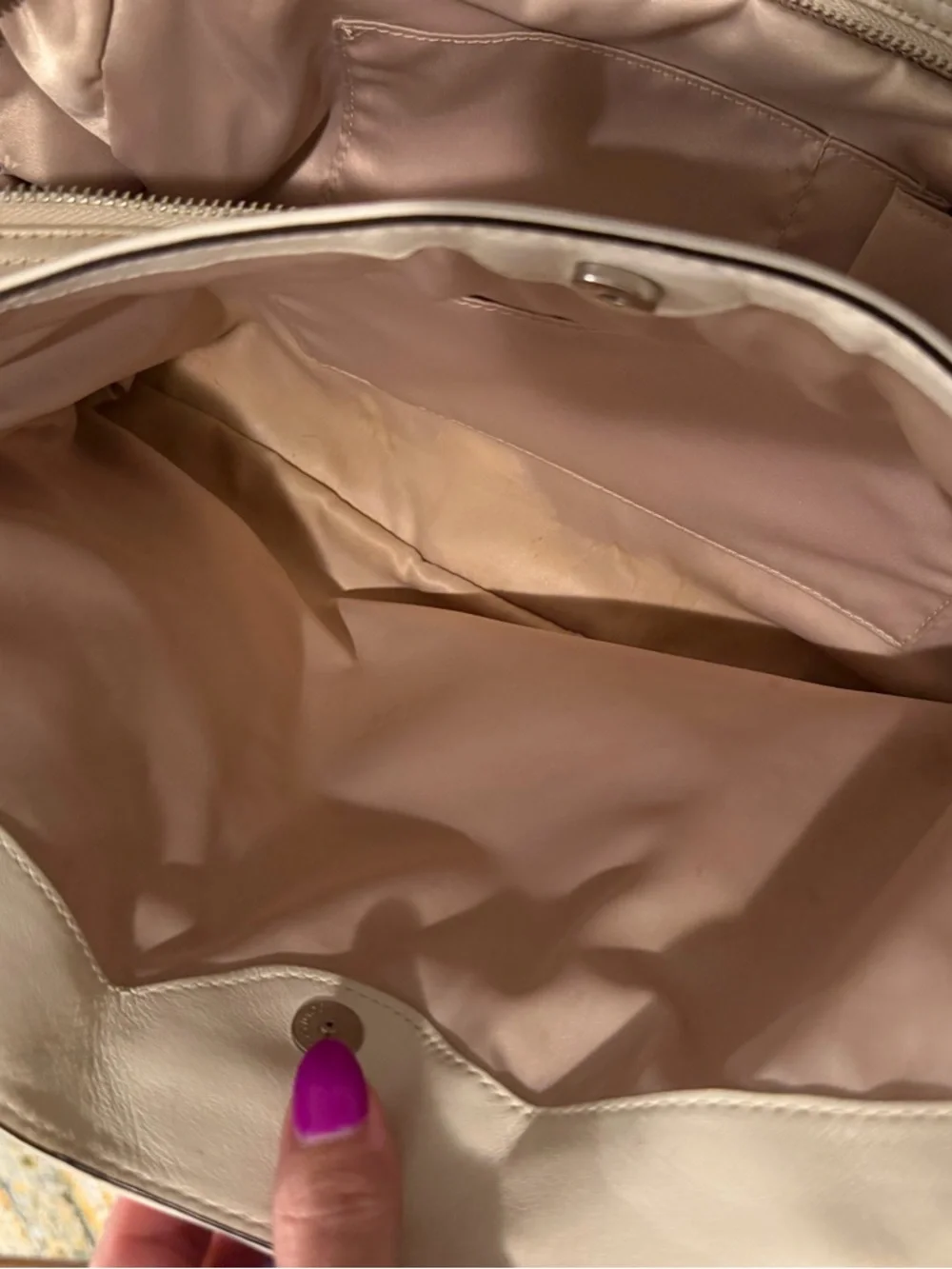Coach Signature Canvas Tote in Beige and White - Picture 10 of 12